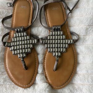GAP Women's Metallic and Tan Sandals